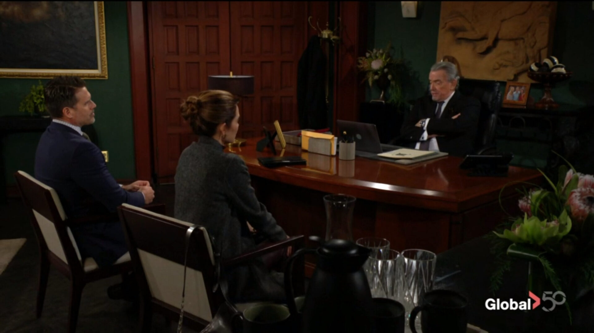 victor newman in his office Y&R